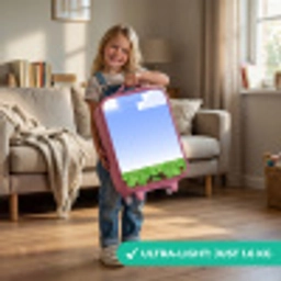 Pixel wereld Kinderkoffer - Roze klein -sfeer2_EN