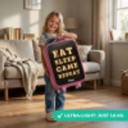 Qoute met licht Kinderkoffer - Roze klein -sfeer2_EN
