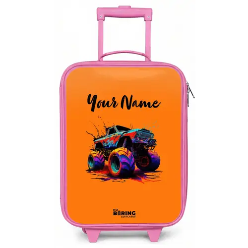 Rainbow Wheels Kinderkoffer - Roze klein -zz3dotto