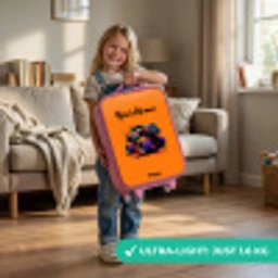 Rainbow Wheels Kinderkoffer - Roze klein -sfeer2_EN