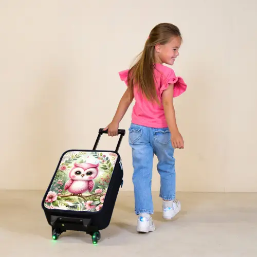 Roze Rafaël Kinderkoffer - Zwart klein -sfeer1
