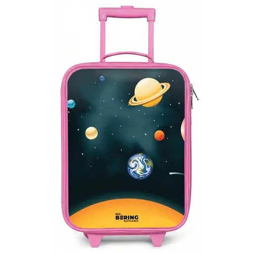 Ruimte met planeten Kinderkoffer - Roze klein -zz3dotto
