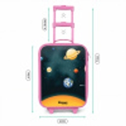 Ruimte met planeten Kinderkoffer - Roze klein -productfoto_formaten