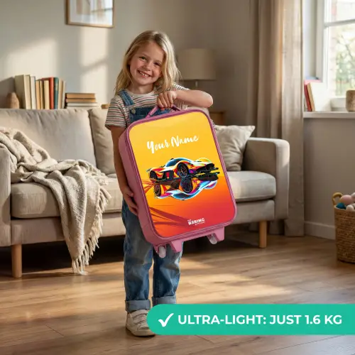 Sunbeam sprinter Kinderkoffer - Roze klein -sfeer2_EN