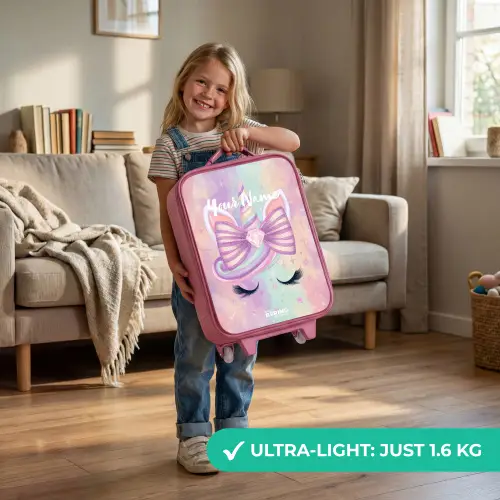 Eenhoorn Kinderkoffer - Roze klein -sfeer2_EN