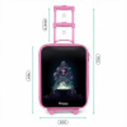 Heks - Ketel - Tover Kinderkoffer - Roze klein -productfoto_formaten