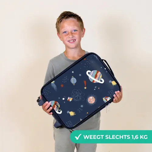 Planeten in de hemel Kinderkoffer - Zwart klein -sfeer4_NL