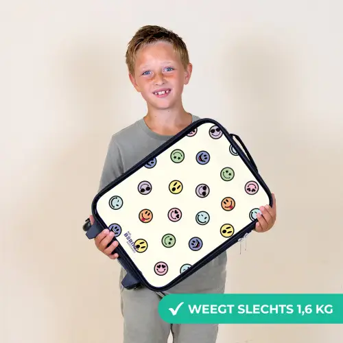 Speelse smiley-mix Kinderkoffer - Zwart klein -sfeer4_NL
