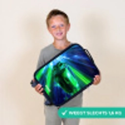Raceauto - Felgroen - Lichtstralen - Snelheid Kinderkoffer - Zwart klein -sfeer4_NL