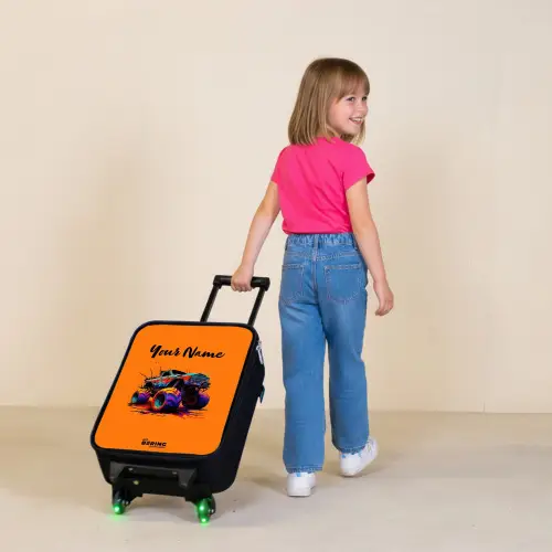 Rainbow Wheels Kinderkoffer - Zwart klein -sfeer1