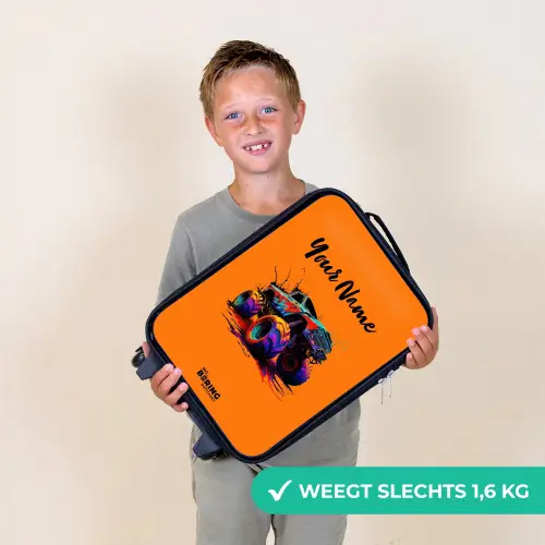 Rainbow Wheels Kinderkoffer - Zwart klein -sfeer4_NL