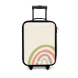 Ruwe regenboog pastel Kinderkoffer - Zwart klein -3d