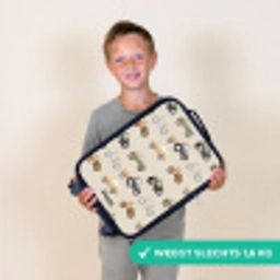 Retro voertuigen patroon Kinderkoffer - Zwart klein -sfeer4_NL