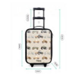 Retro voertuigen patroon Kinderkoffer - Zwart klein -productfoto_formaten
