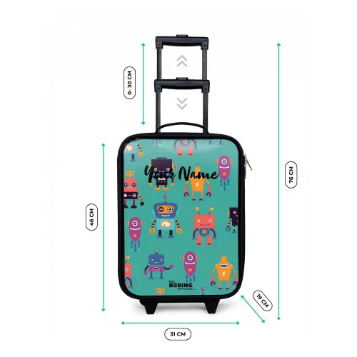 Robo rave Kinderkoffer - Zwart klein -productfoto_formaten