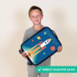 Raket - Planeet - Sterren - Veelkleurig Kinderkoffer - Zwart klein -sfeer4_NL