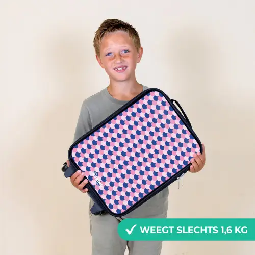 Schubben - Patroon - Blauw - Roze Kinderkoffer - Zwart klein -sfeer4_NL