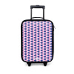 Schubben - Patroon - Blauw - Roze Kinderkoffer - Zwart klein -3d