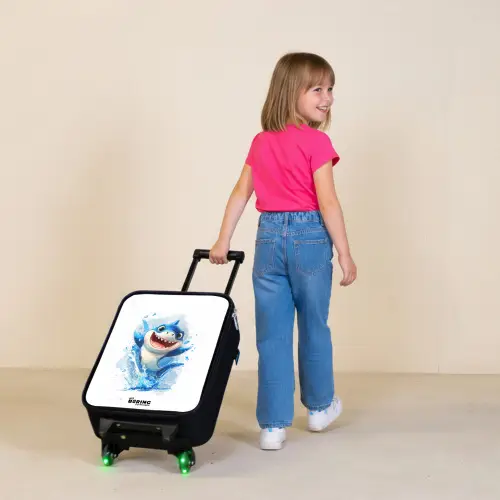 Haai - Tanden - Water Kinderkoffer - Zwart klein -sfeer1