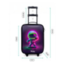 Space karate neon Kinderkoffer - Zwart klein -productfoto_formaten