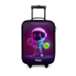 Space tennis Kinderkoffer - Zwart klein -3d