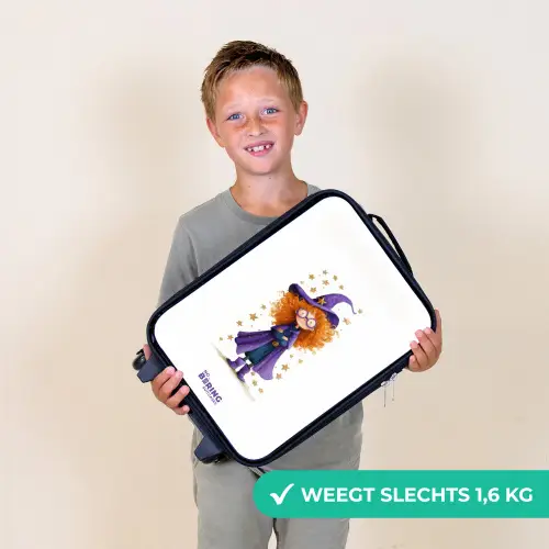 Sterrenmagie met krullen Kinderkoffer - Zwart klein -sfeer4_NL