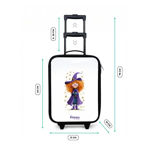 Sterrenmagie met krullen Kinderkoffer - Zwart klein -productfoto_formaten