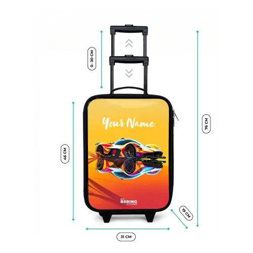 Sunbeam sprinter Kinderkoffer - Zwart klein -productfoto_formaten