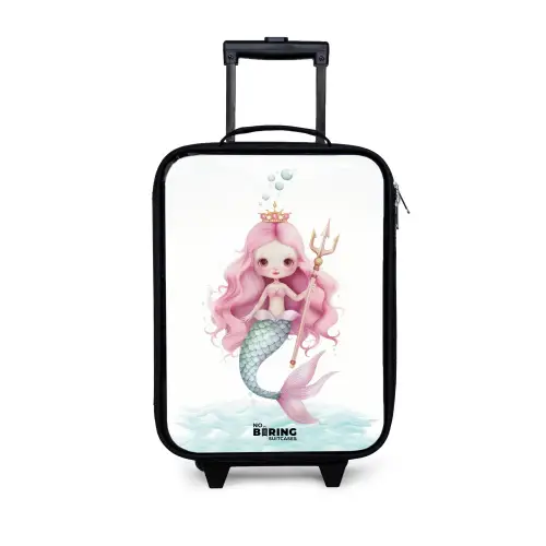 Suzy sirene Kinderkoffer - Zwart klein -3d