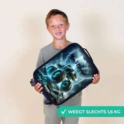 Thunder Wheels Kinderkoffer - Zwart klein -sfeer4_NL