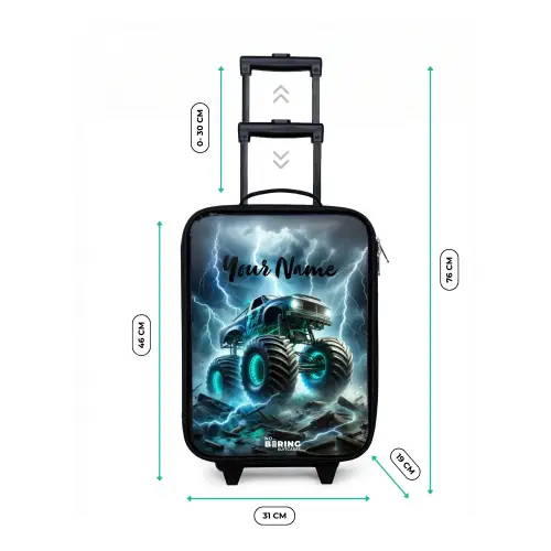 Thunder Wheels Kinderkoffer - Zwart klein -productfoto_formaten