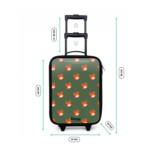 Tijger turbulentie Kinderkoffer - Zwart klein -productfoto_formaten