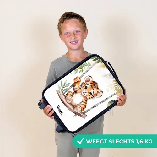 Timo tijger Kinderkoffer - Zwart klein -sfeer4_NL