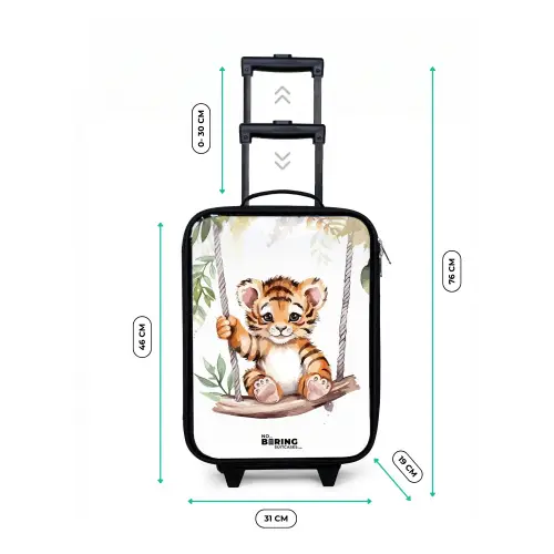 Timo tijger Kinderkoffer - Zwart klein -productfoto_formaten
