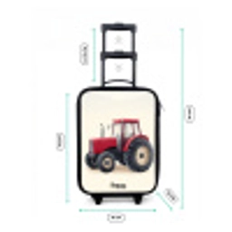Tractor - Getekend - Rood Kinderkoffer - Zwart klein -productfoto_formaten