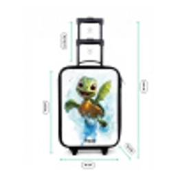 Schildpad - Water - Groen Kinderkoffer - Zwart klein -productfoto_formaten