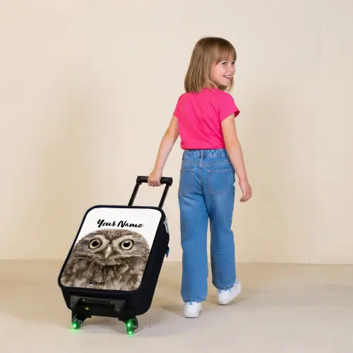 Ulke Uil Kinderkoffer - Zwart klein -sfeer1