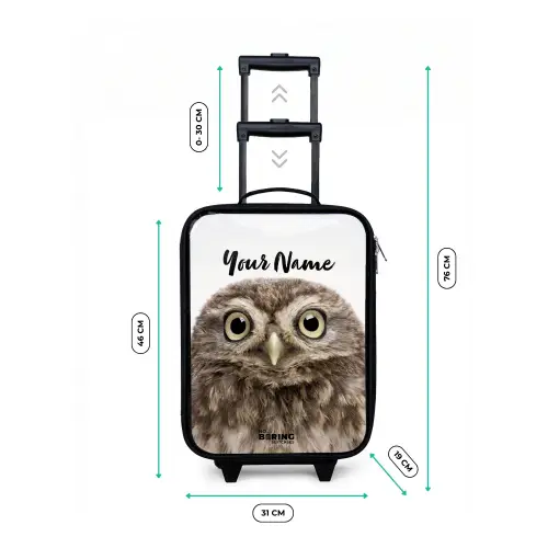Ulke Uil Kinderkoffer - Zwart klein -productfoto_formaten