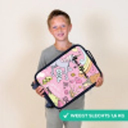 Unicorn doodles Kinderkoffer - Zwart klein -sfeer4_NL