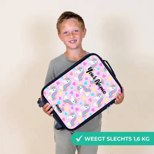 Eenhoorn euforie Kinderkoffer - Zwart klein -sfeer4_NL