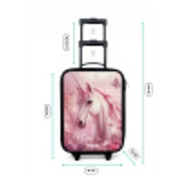 Eenhoorn - Roze - Vlinders - Bloemen Kinderkoffer - Zwart klein -productfoto_formaten
