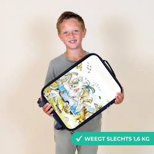 Busje met dino's Kinderkoffer - Zwart klein -sfeer4_NL