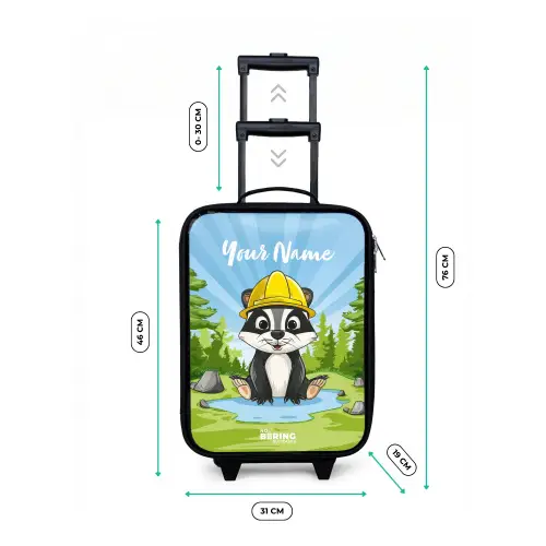 Wally werkbeer Kinderkoffer - Zwart klein -productfoto_formaten