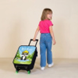 Wally werkbeer Kinderkoffer - Zwart klein -sfeer1