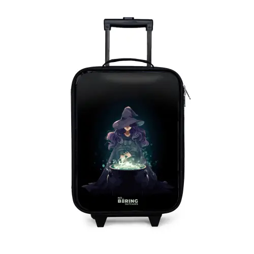 Heks - Ketel - Tover Kinderkoffer - Zwart klein -3d