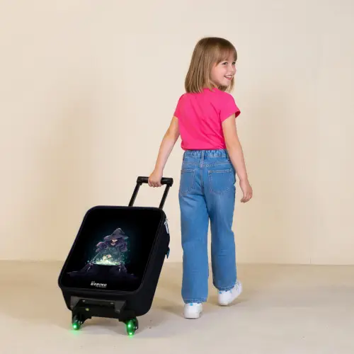 Heks - Ketel - Tover Kinderkoffer - Zwart klein -sfeer1