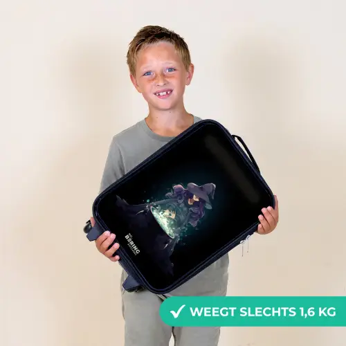 Heks - Ketel - Tover Kinderkoffer - Zwart klein -sfeer4_NL