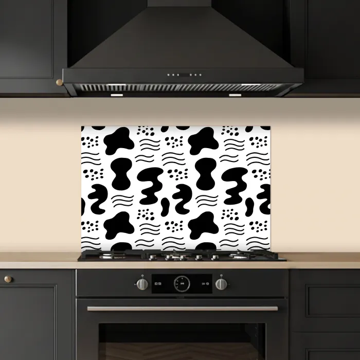 Abstact - Vormen - Asymmetrie keuken achterwand spatscherm klein 900 -sfeer1