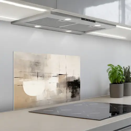 Abstract - Kunst - Grijs keuken achterwand spatscherm klein -3d_schuin