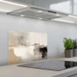 Abstract - Kunst - Grijs keuken achterwand spatscherm klein -3d_schuin